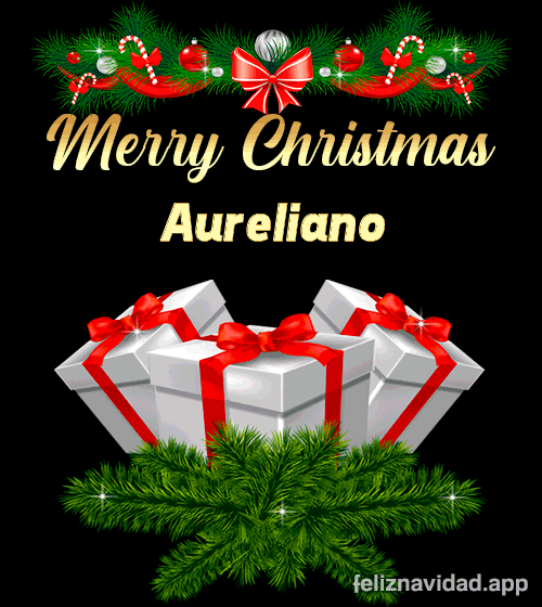 GIF Merry Christmas Aureliano