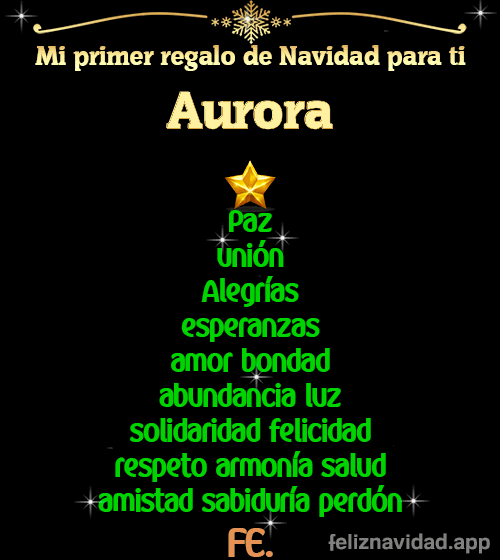 GIF Mi primer regalo de navidad para ti Aurora