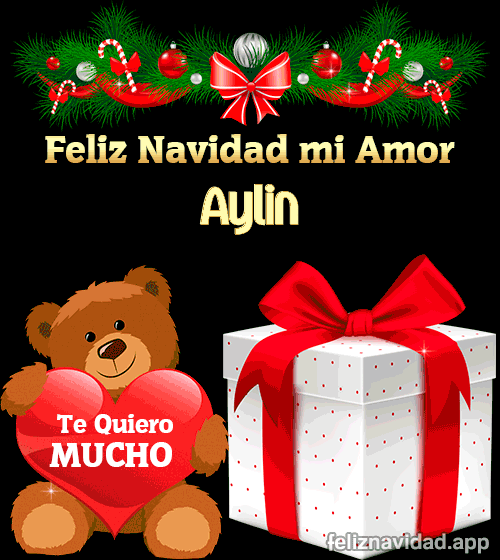 GIF Feliz Navidad mi Amor Aylin