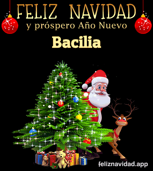 GIF Feliz Navidad y Próspero Año Nuevo 2023 Bacilia