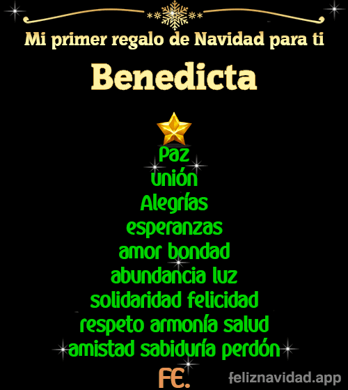 GIF Mi primer regalo de navidad para ti Benedicta