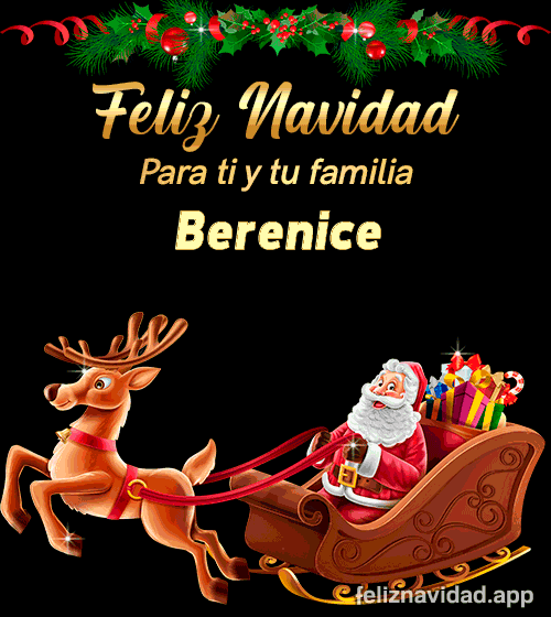 GIF Feliz Navidad para ti y tu familia Berenice