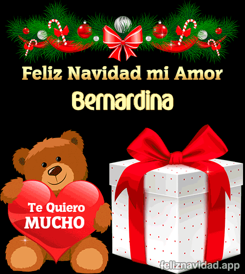 GIF Feliz Navidad mi Amor Bernardina