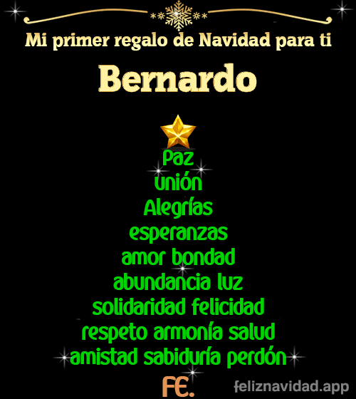 GIF Mi primer regalo de navidad para ti Bernardo
