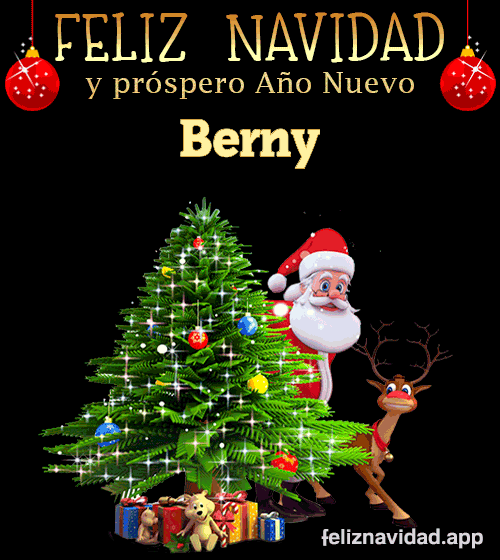 GIF Feliz Navidad y Próspero Año Nuevo 2023 Berny