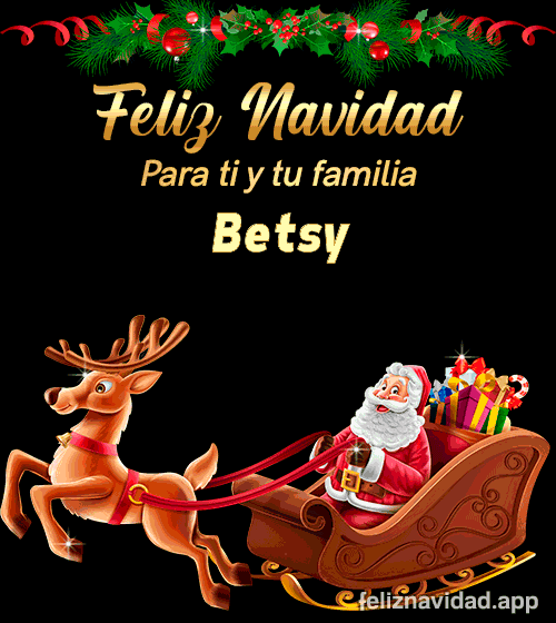 GIF Feliz Navidad para ti y tu familia Betsy
