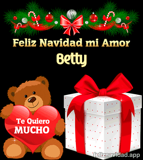 GIF Feliz Navidad mi Amor Betty