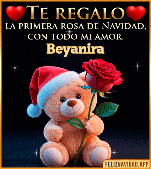 GIF Te regalo la primera rosa de Navidad Beyanira