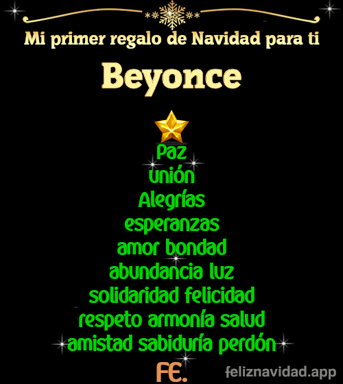 GIF Mi primer regalo de navidad para ti Beyonce