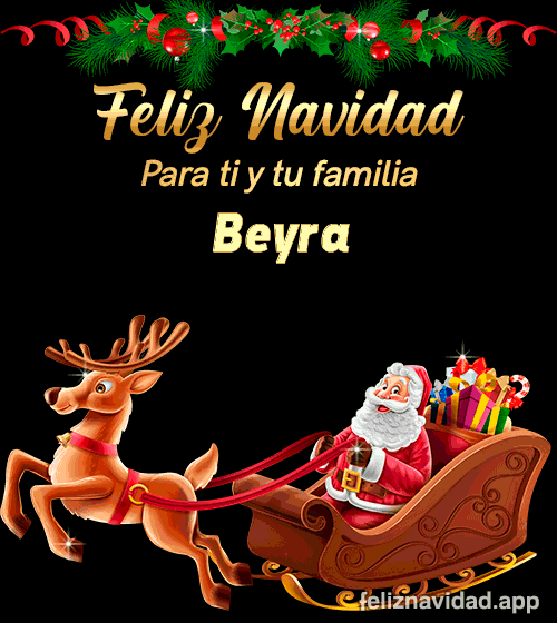 GIF Feliz Navidad para ti y tu familia Beyra