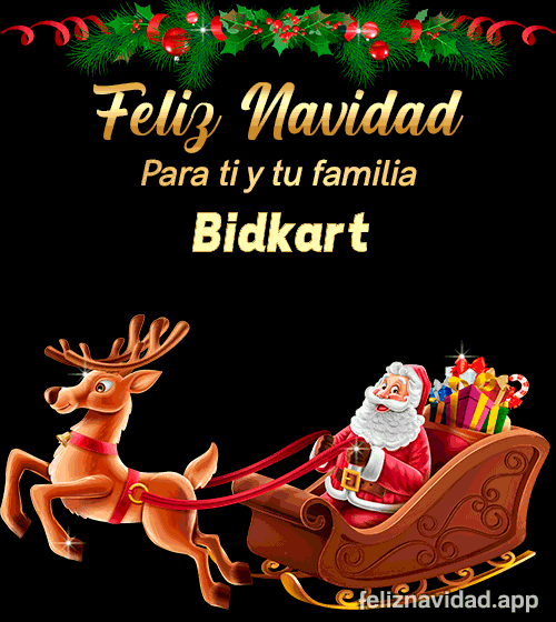 GIF Feliz Navidad para ti y tu familia Bidkart
