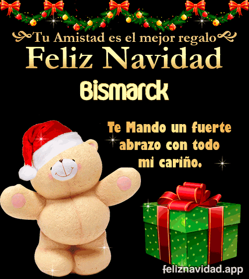 GIF Tu amistad es el mejor regalo Feliz Navidad Bismarck