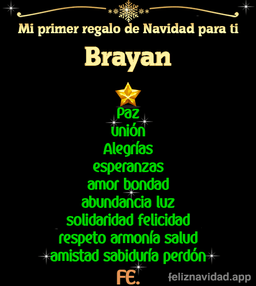 GIF Mi primer regalo de navidad para ti Brayan