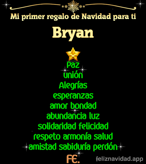 GIF Mi primer regalo de navidad para ti Bryan
