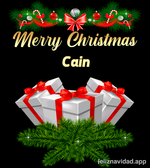 GIF Merry Christmas Cain