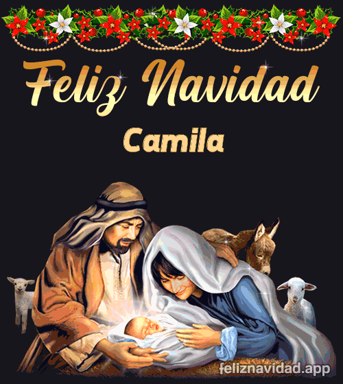 GIF Feliz Navidad Camila