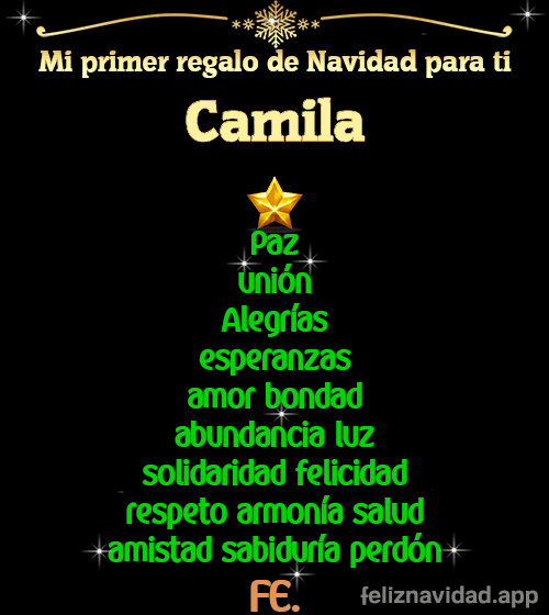 GIF Mi primer regalo de navidad para ti Camila