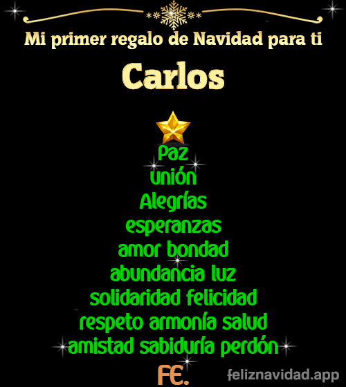 GIF Mi primer regalo de navidad para ti Carlos
