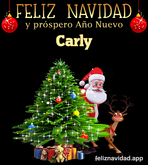 GIF Feliz Navidad y Próspero Año Nuevo 2024 Carly