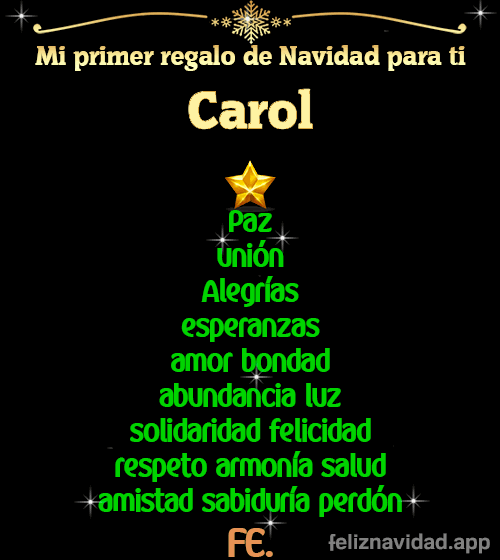 GIF Mi primer regalo de navidad para ti Carol
