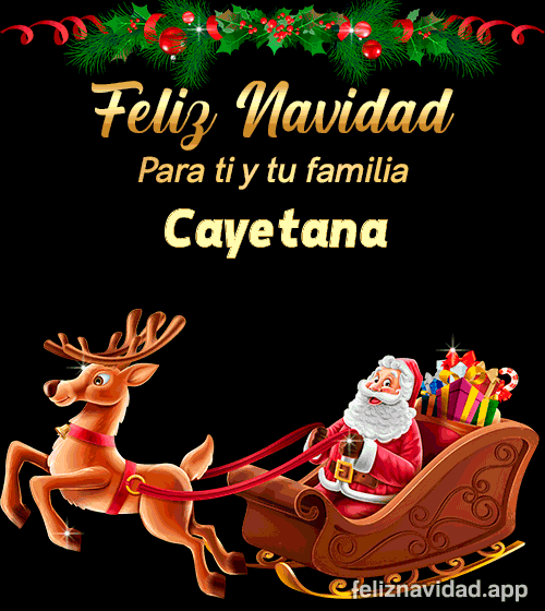 GIF Feliz Navidad para ti y tu familia Cayetana