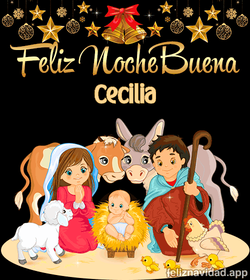 GIF Feliz Nochebuena Cecilia