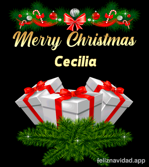 GIF Merry Christmas Cecilia