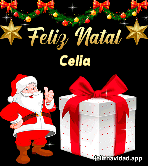 GIF Feliz Natal Celia