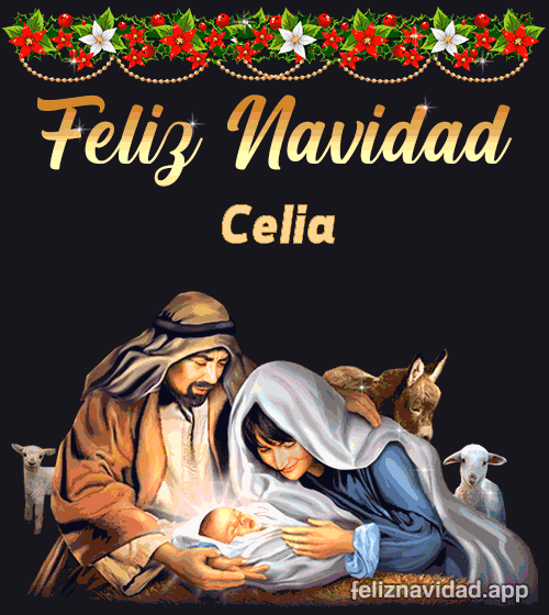 GIF Feliz Navidad Celia
