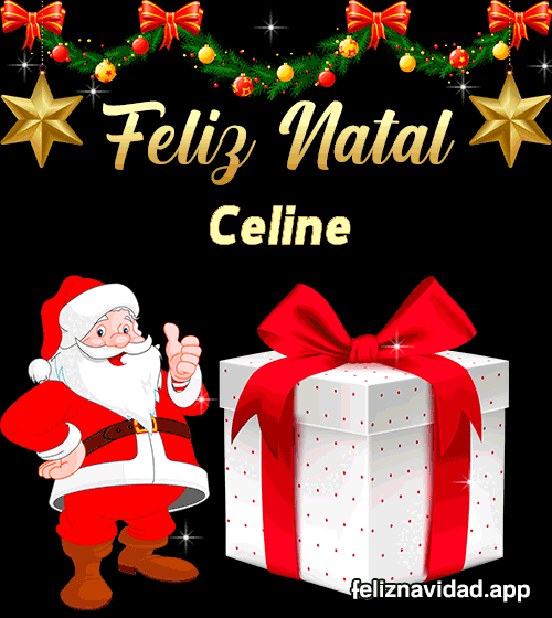 GIF Feliz Natal Celine