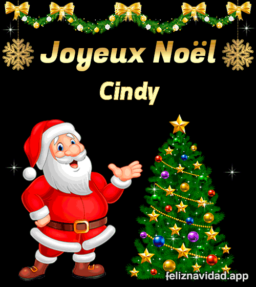 GIF Joyeux Noël Cindy