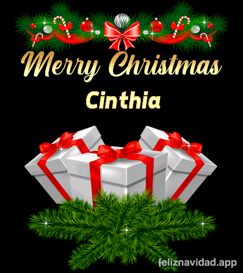 GIF Merry Christmas Cinthia