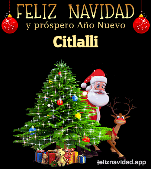GIF Feliz Navidad y Próspero Año Nuevo 2024 Citlalli