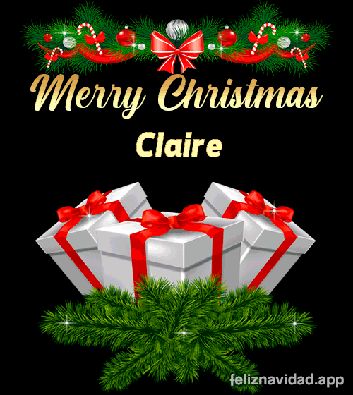 GIF Merry Christmas Claire