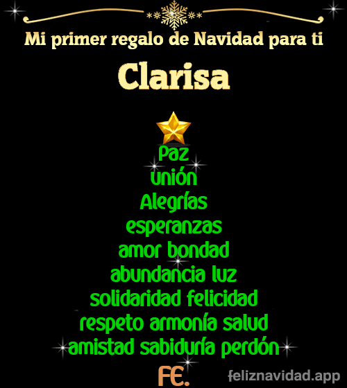 GIF Mi primer regalo de navidad para ti Clarisa