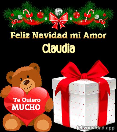 GIF Feliz Navidad mi Amor Claudia