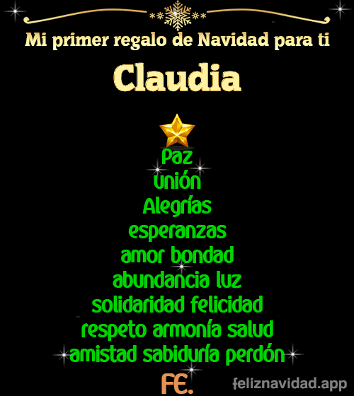 GIF Mi primer regalo de navidad para ti Claudia