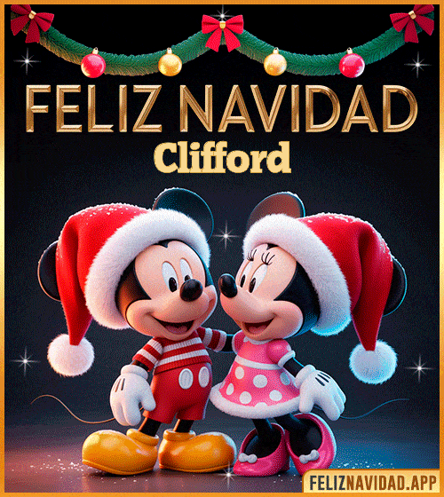 GIF GIF de Feliz Navidad con Mickey y Minnie Mouse Clifford