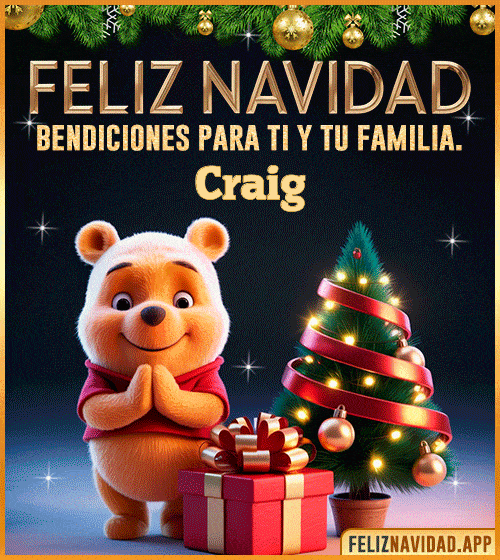 GIF Feliz Navidad, bendiciones para ti y tu familia Craig