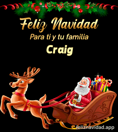 GIF Feliz Navidad para ti y tu familia Craig