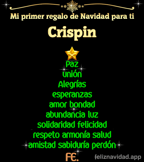 GIF Mi primer regalo de navidad para ti Crispin