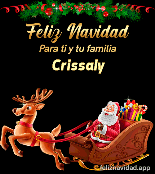 GIF Feliz Navidad para ti y tu familia Crissaly