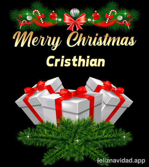 GIF Merry Christmas Cristhian