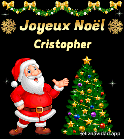 GIF Joyeux Noël Cristopher