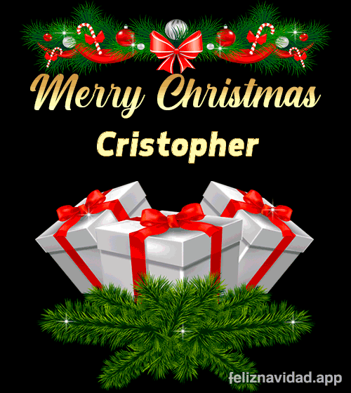 GIF Merry Christmas Cristopher