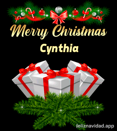 GIF Merry Christmas Cynthia