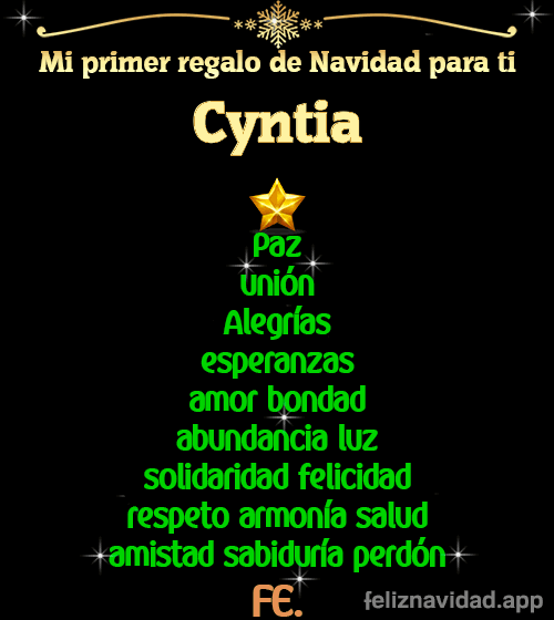 GIF Mi primer regalo de navidad para ti Cyntia