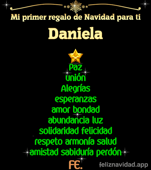 GIF Mi primer regalo de navidad para ti Daniela