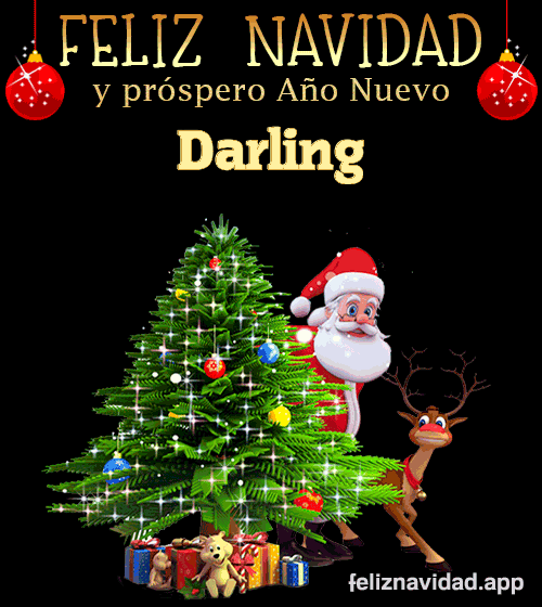 GIF Feliz Navidad y Próspero Año Nuevo 2024 Darling