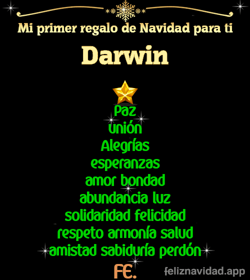 GIF Mi primer regalo de navidad para ti Darwin